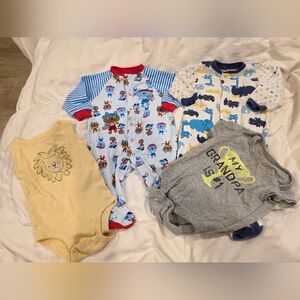 Kids Bodysuits in Yellow, Gray, and Blue